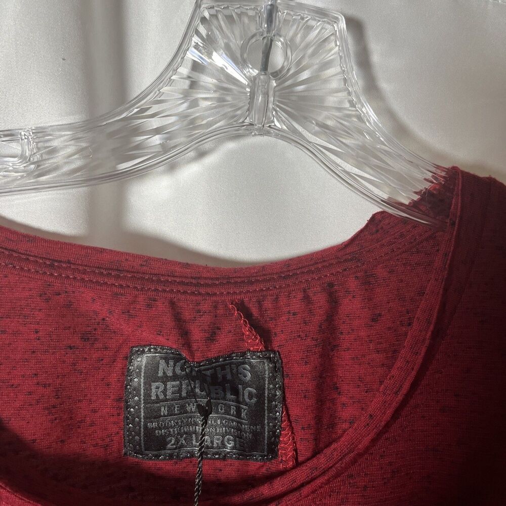 2XL North Republic New York Red Woman Top Crew Neck Short Sleeve 100% Cotton - Picture 5 of 7